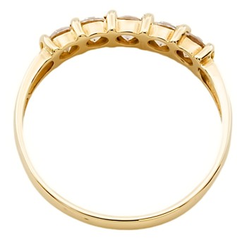 9ct gold Cubic Zirconia half eternity Ring size O